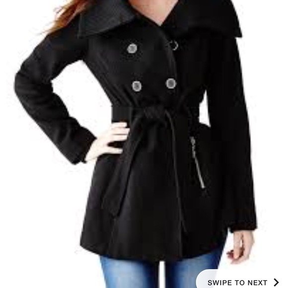 guess wool pea coat